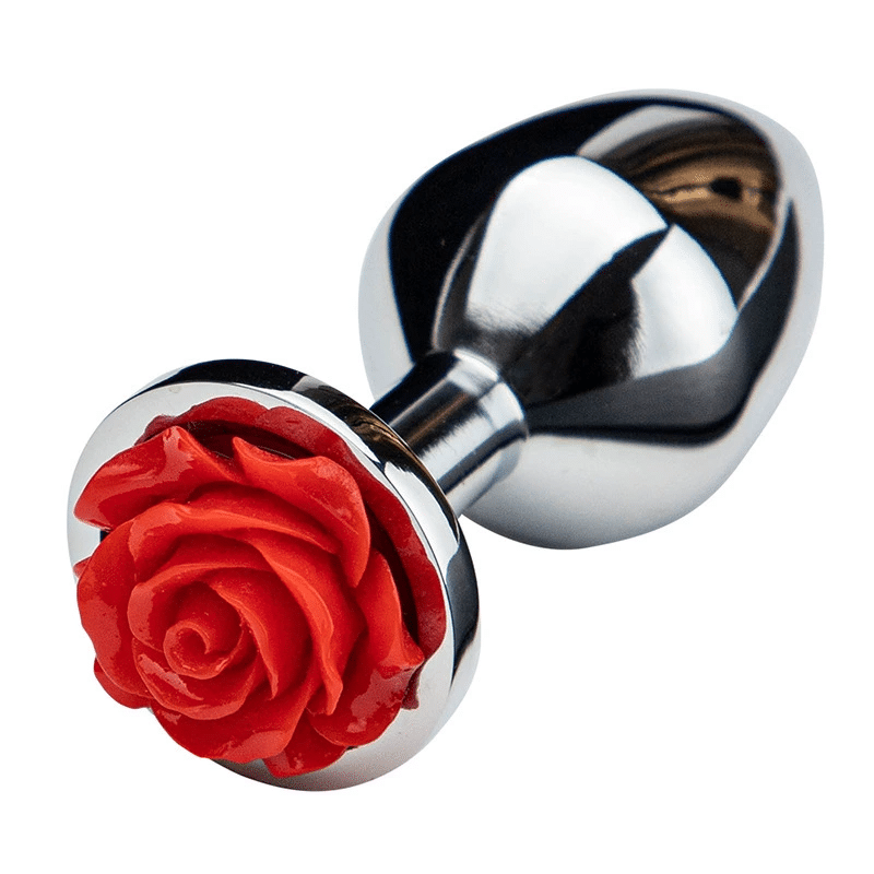 Rose base Metal butt plug