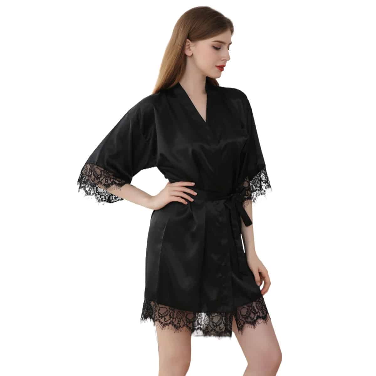 Black Kimono Robe