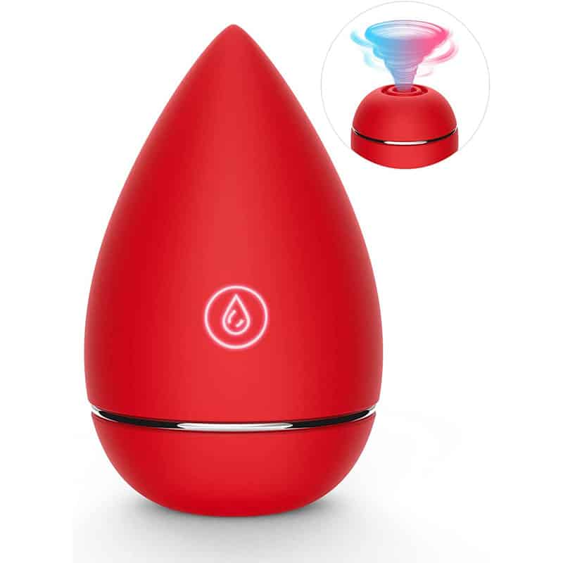 Red Egg shape suction vibrator