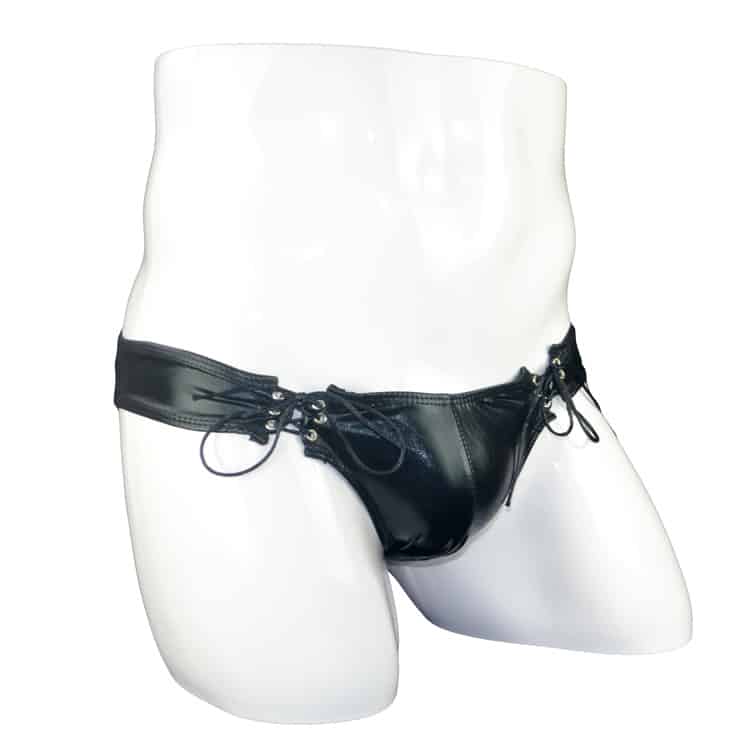 Leather Thong with Rings