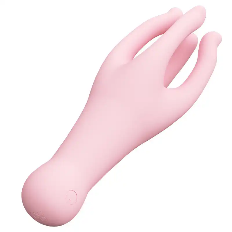 Pink imitation human hand nipple stimulation