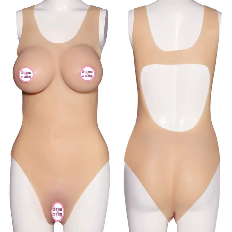 Swimsuit-style Backless Silicone Full Body Suit MTF JA-SJLT