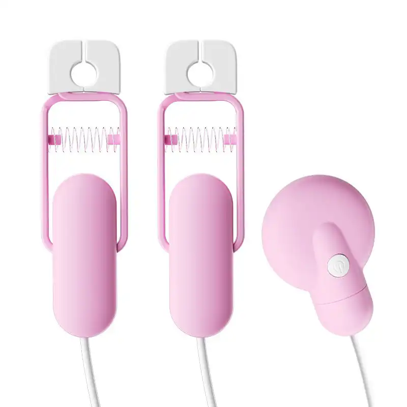 Pink vibrating nipple clamp