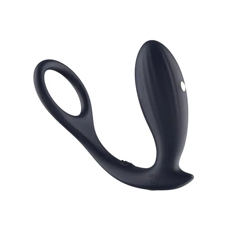 Black round-headed wearable electric vibrator for male