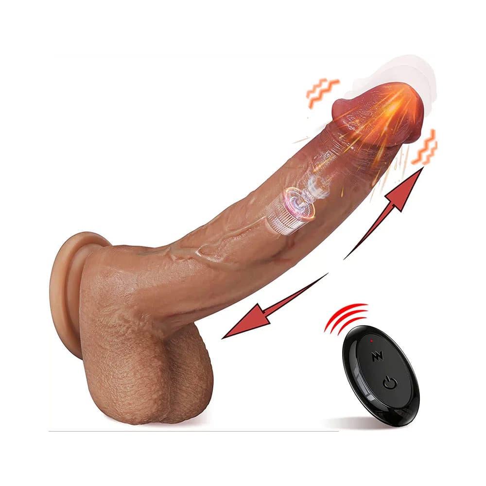 Vibrating glans Thrusting dildo