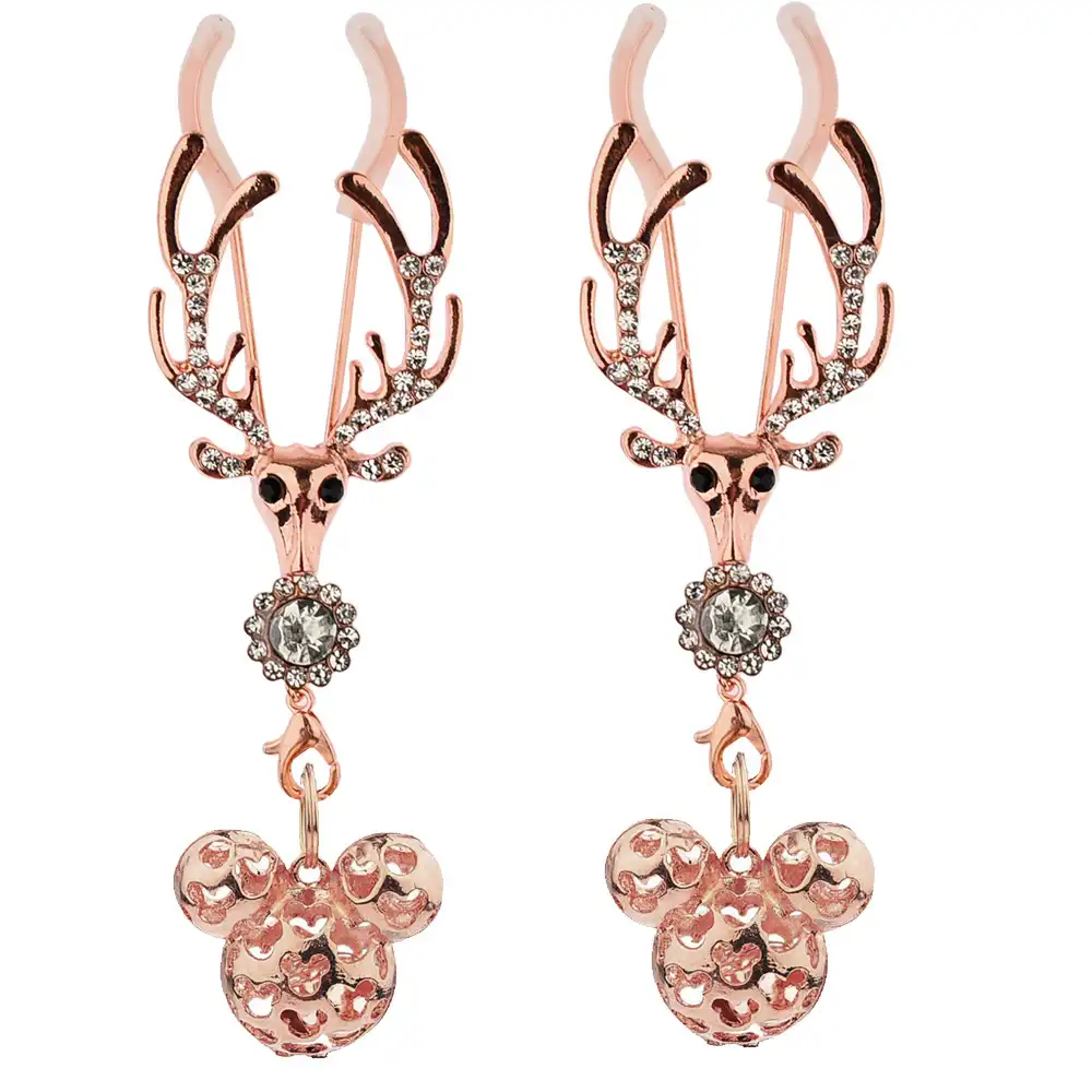 Golden Elk Rose Nipple Jewelry