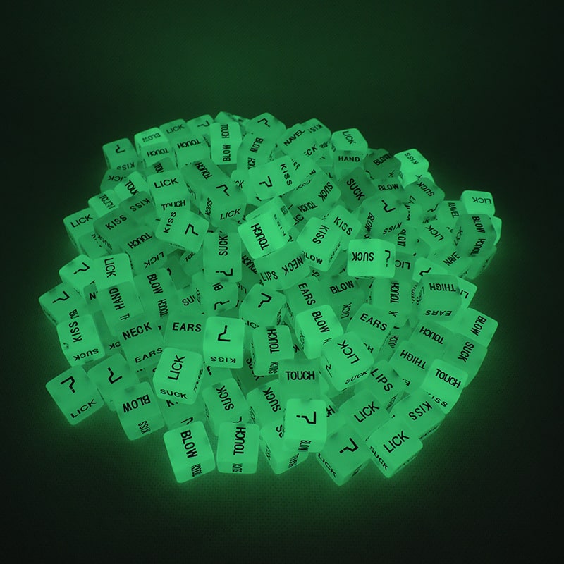 Bulk sex dice glowing in dark
