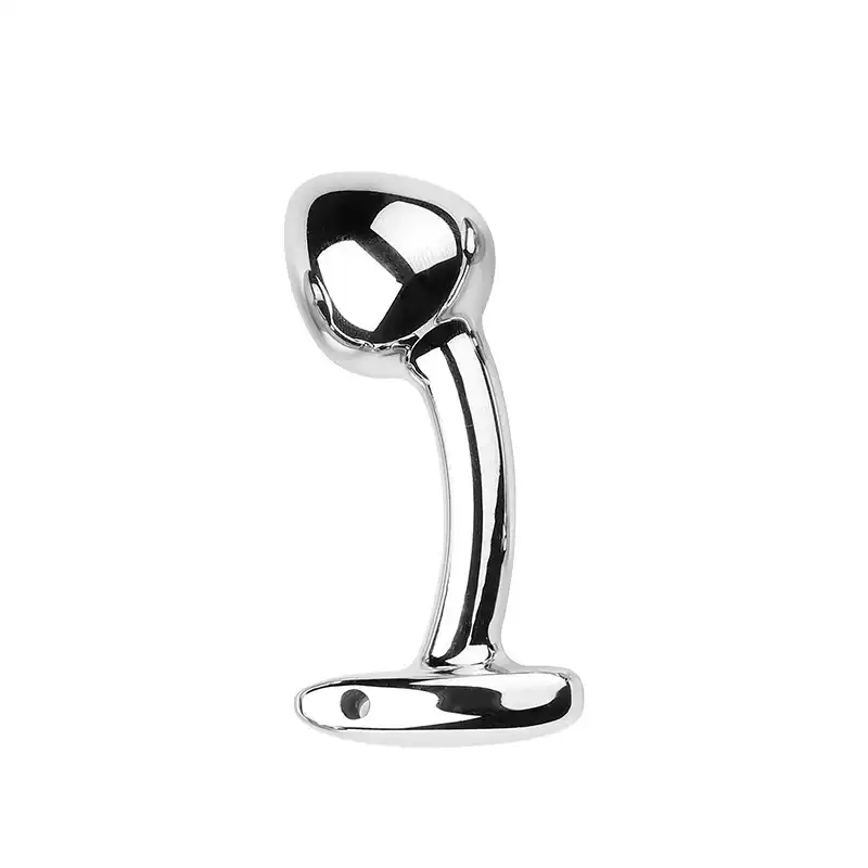 Tadpole-shaped metal anal butt plug for gay