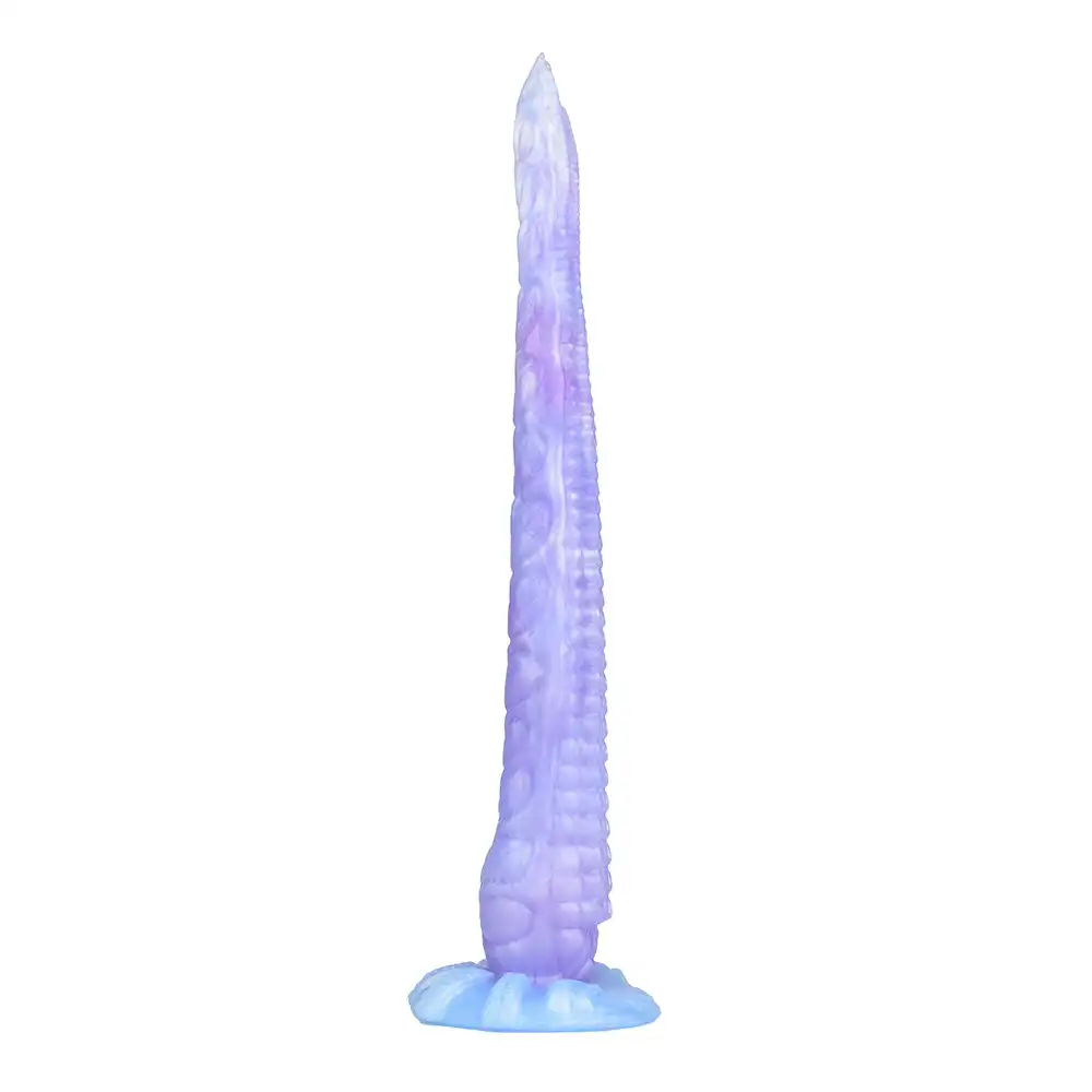 Purple liquid silicone long octopus tentacle dildo