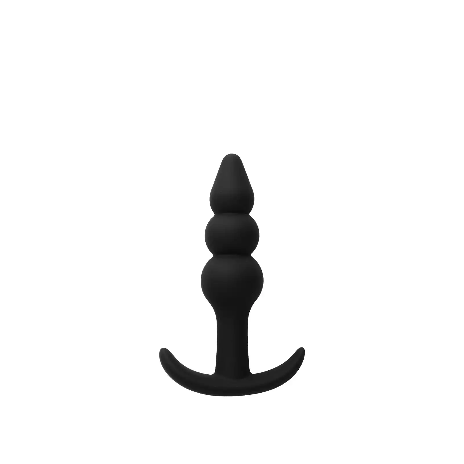 Black 3-bead butt plug
