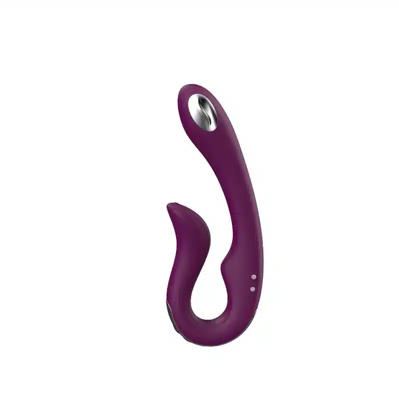 Purple double-headed silicone electric vibrator