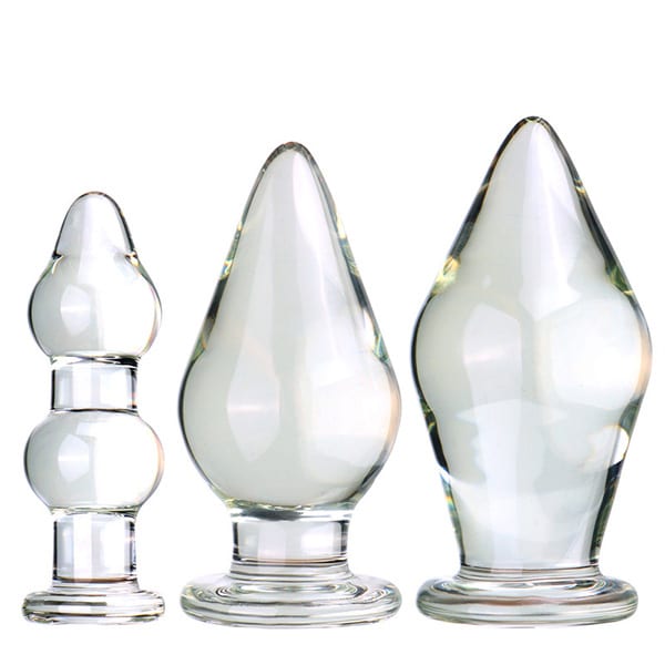 Clear Glass Anal Plug