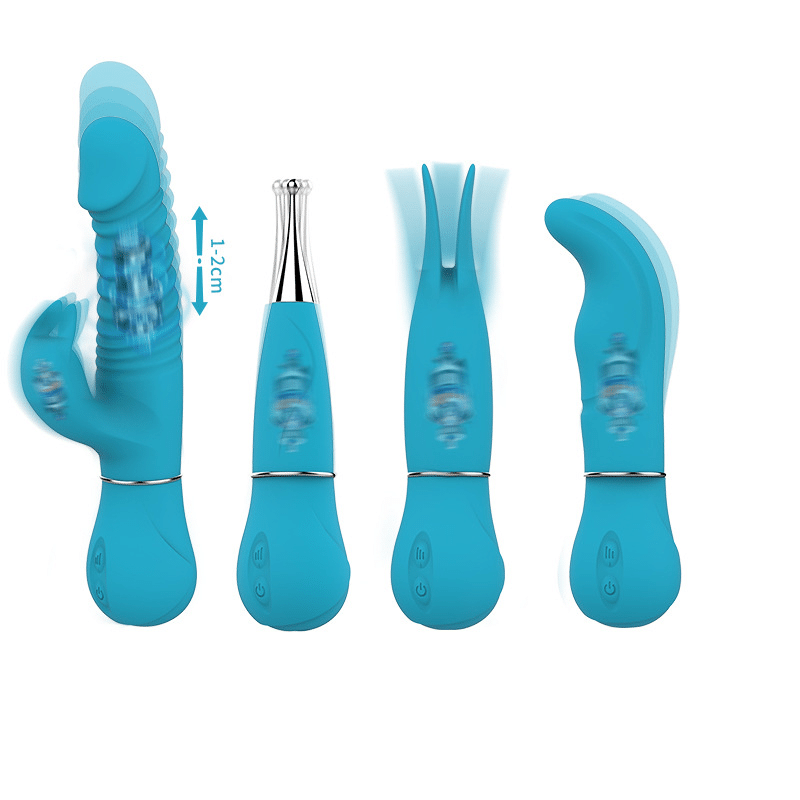 four pieces blue vibrators kit