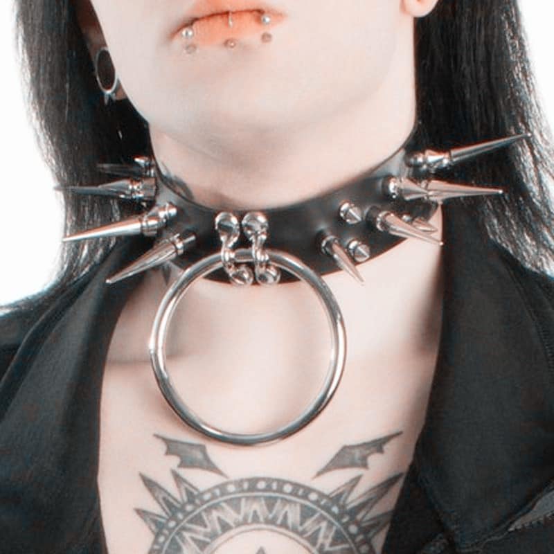 Spiked Bondage Slave Collar