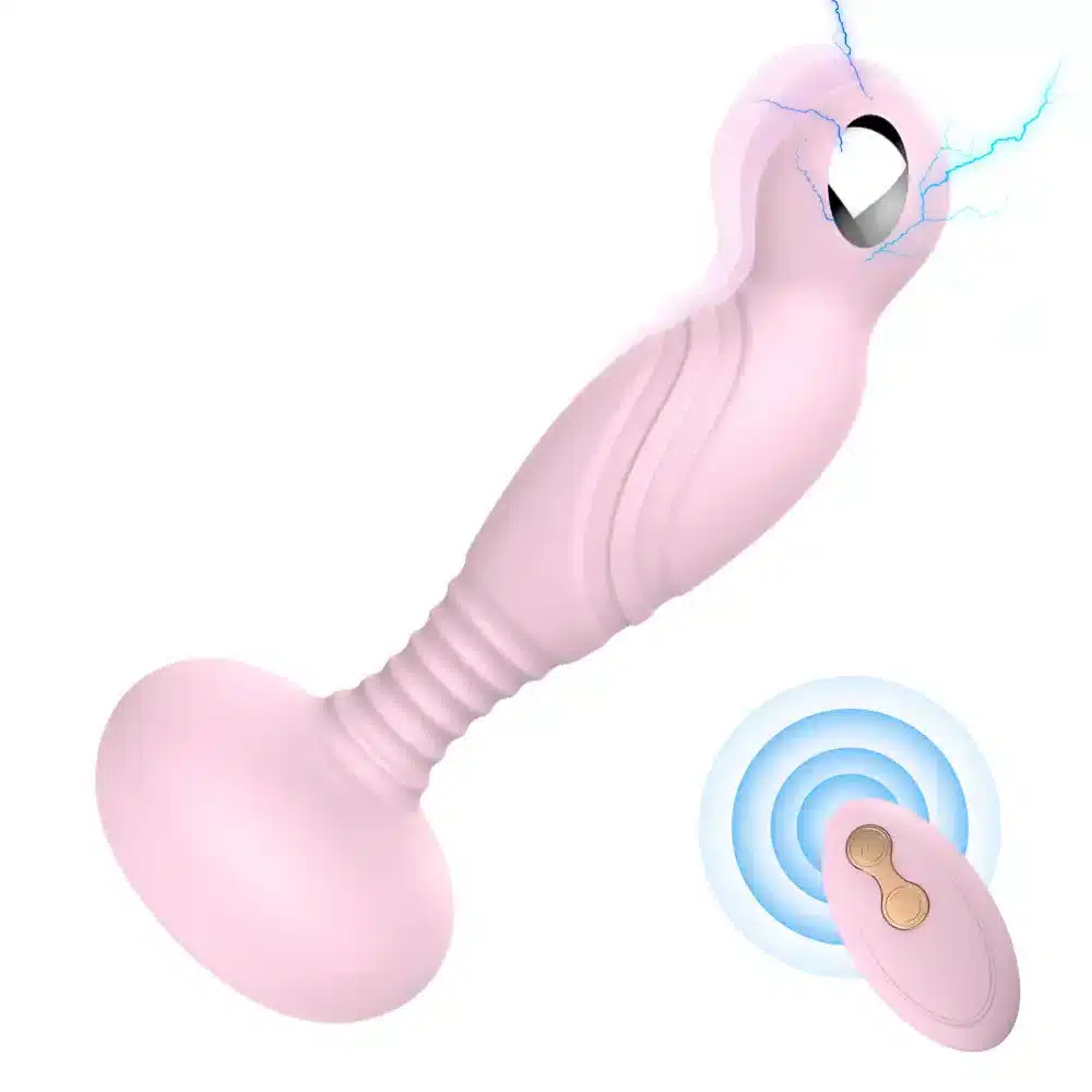 Pink hollow remote control electro-anal plug (top section)
