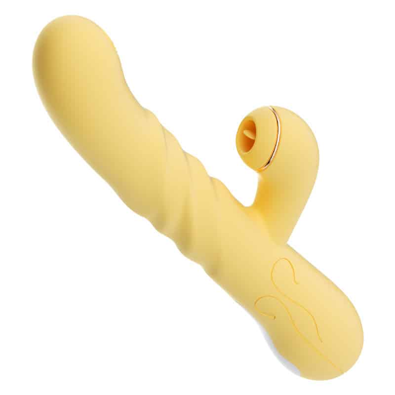Yellow thrust dildo vibrator