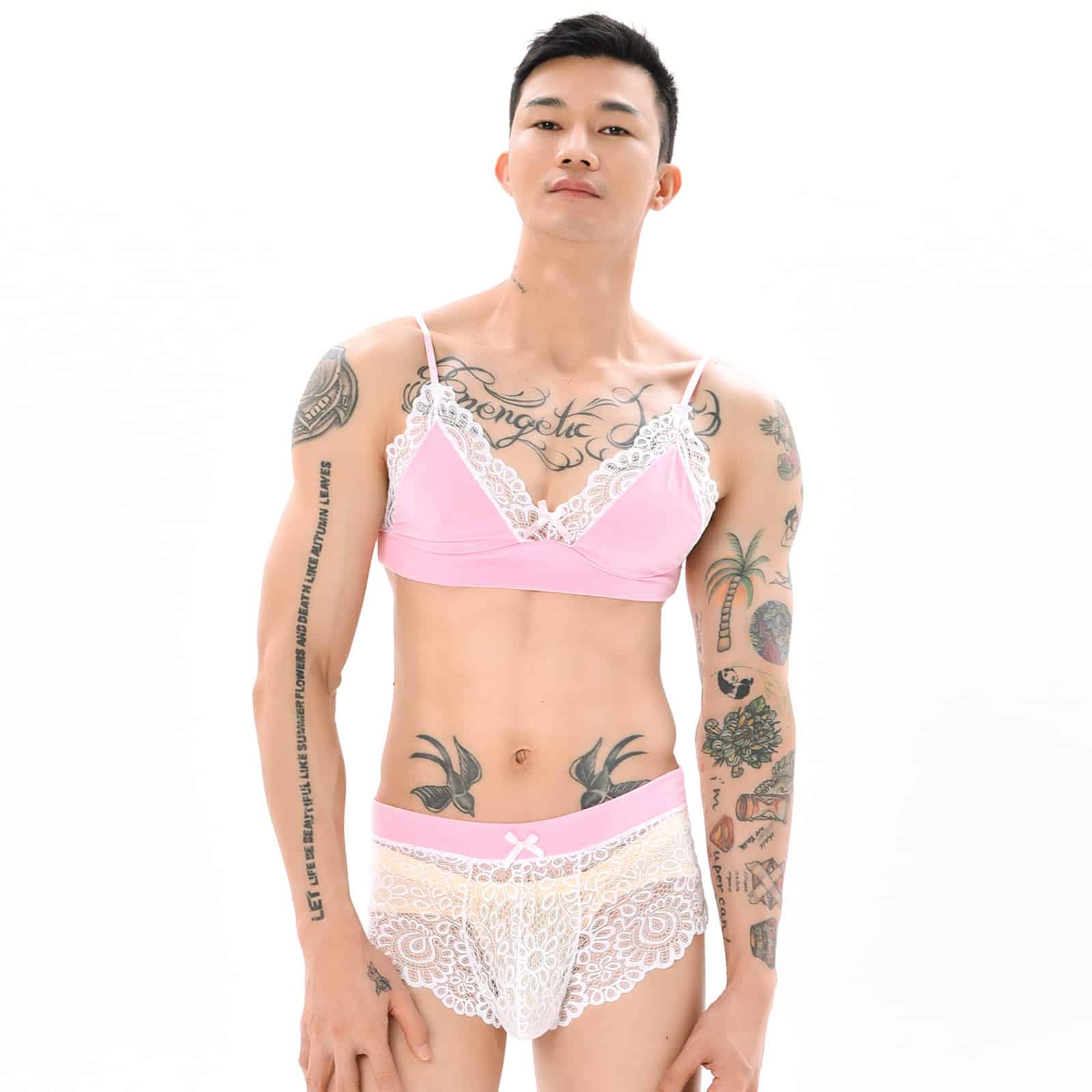 Sexy Lace Bra Set for Gay