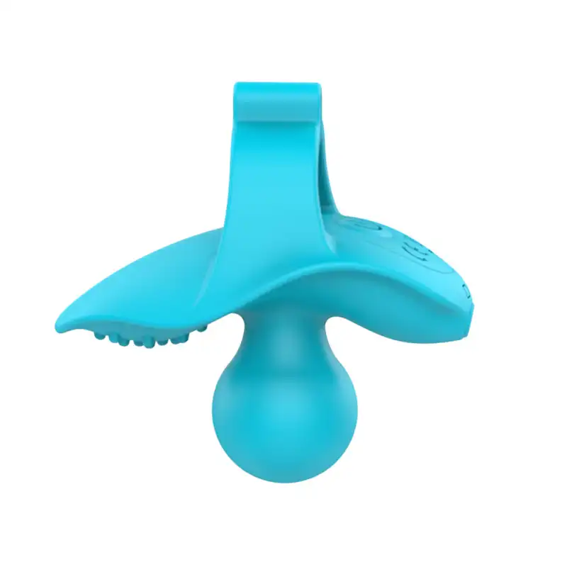 Blue umbrella finger vibration massager