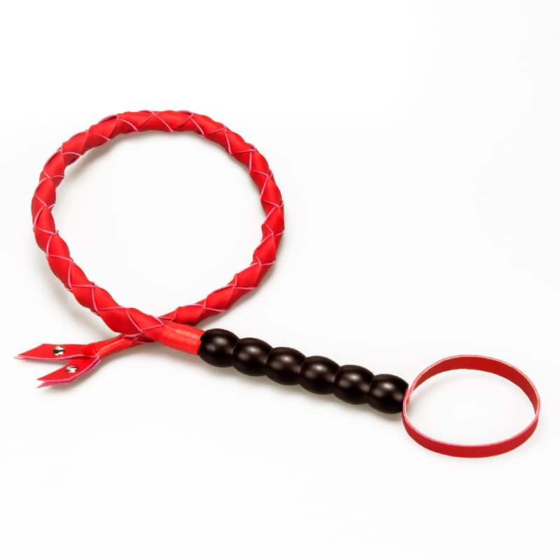 Red Leather Snake Whip