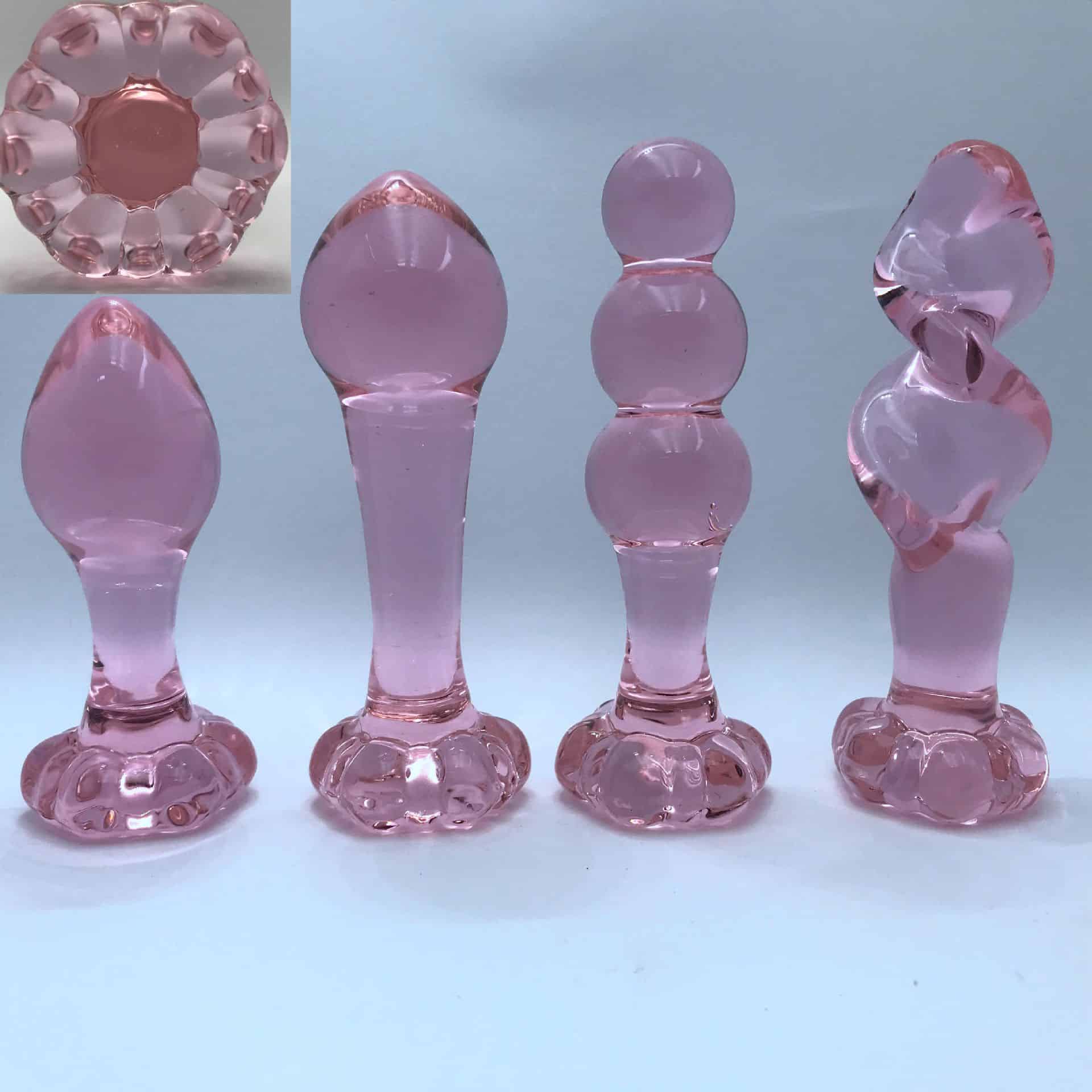 purple glass anal didlo