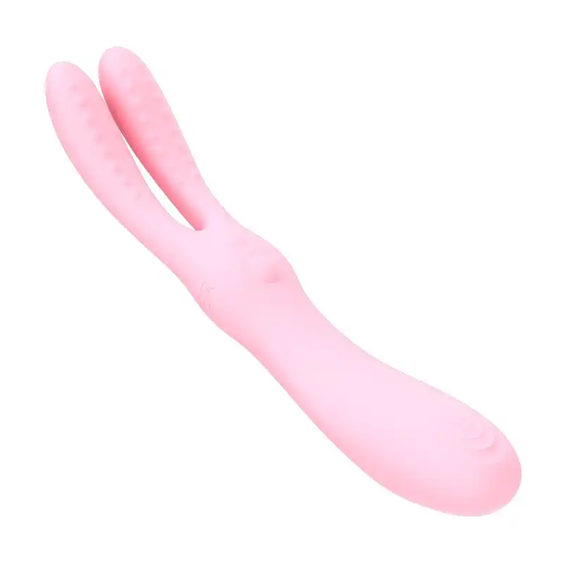 Pink rabbit-ear style Y-type vibrator rechargeable