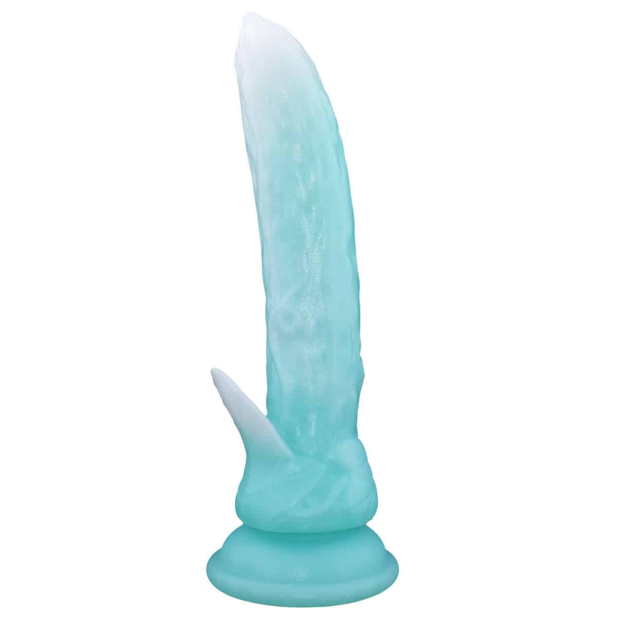 Gradient Light Blue Silicone Glow-in-the-Dark Dildo XD-HG