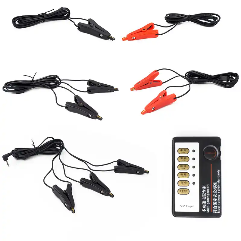 Black electric nipple clamp set