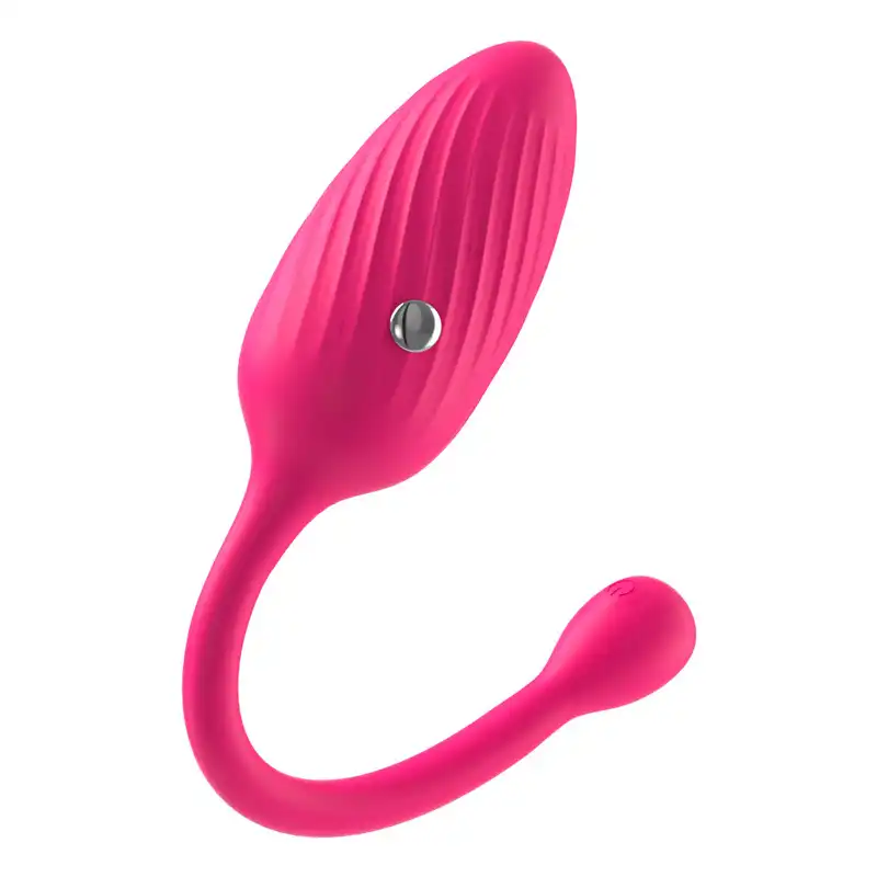 Red silicone short-tail electric shock and vibration egg