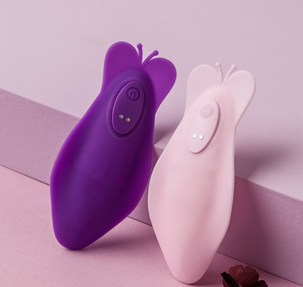 Pink and purple butterfly vibrator
