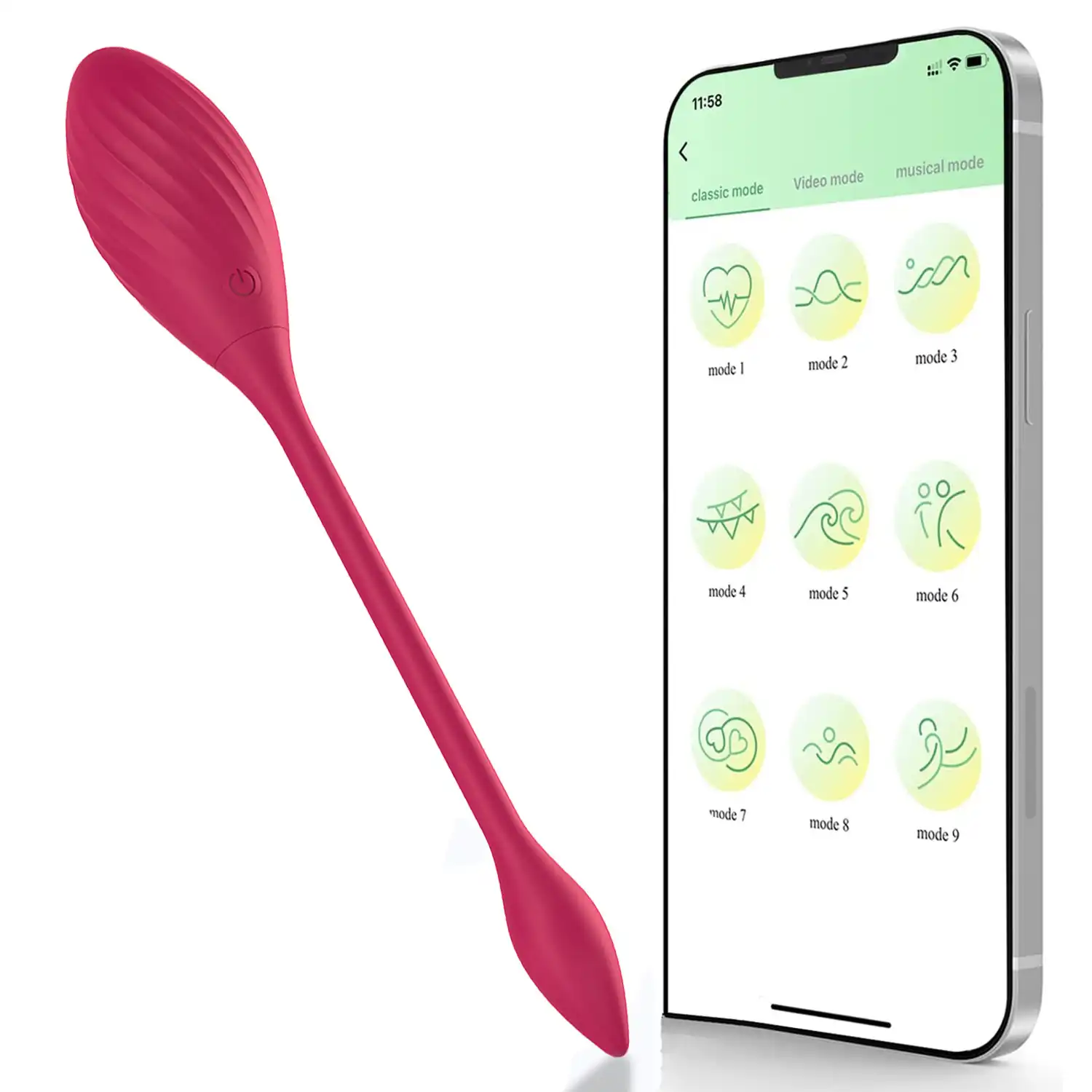 Red app-controlled vibrator