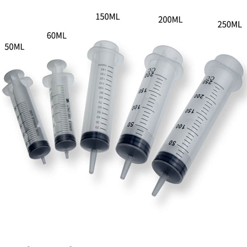 Different capacity Anal douch syringes