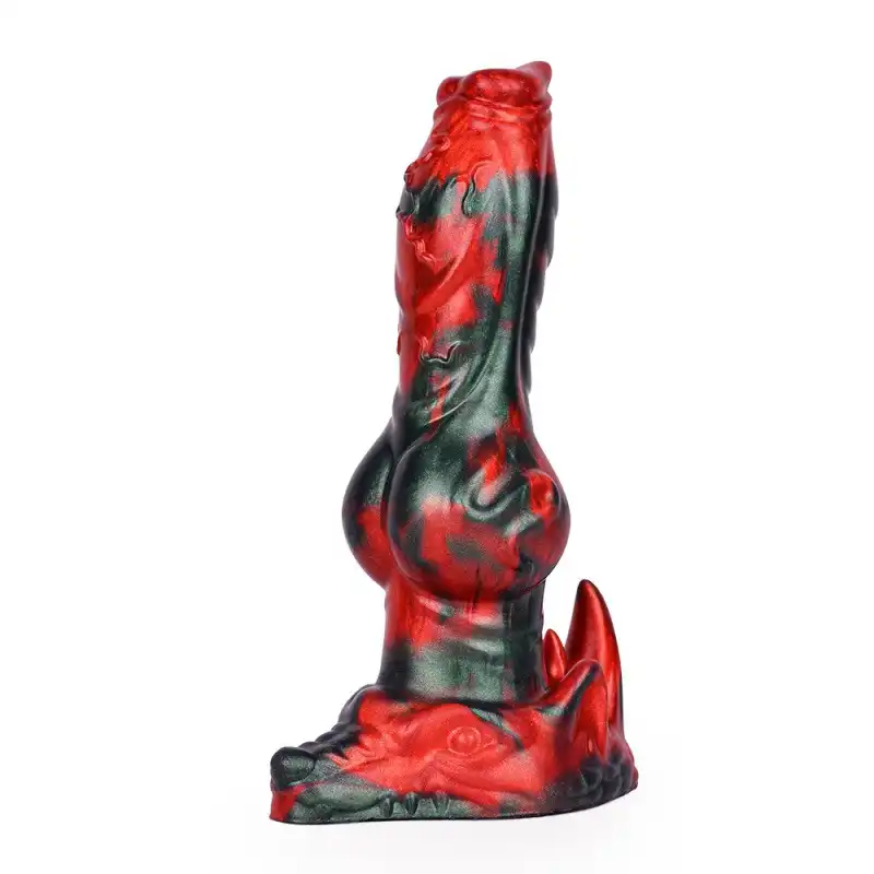 Mixed color liquid silicone alien dog dildo