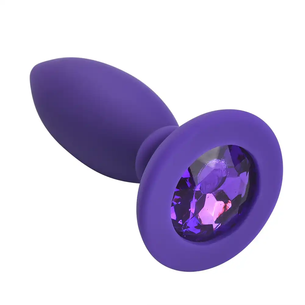 Purple jewel anal plug for gay