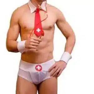 White sexy male nurse costume
