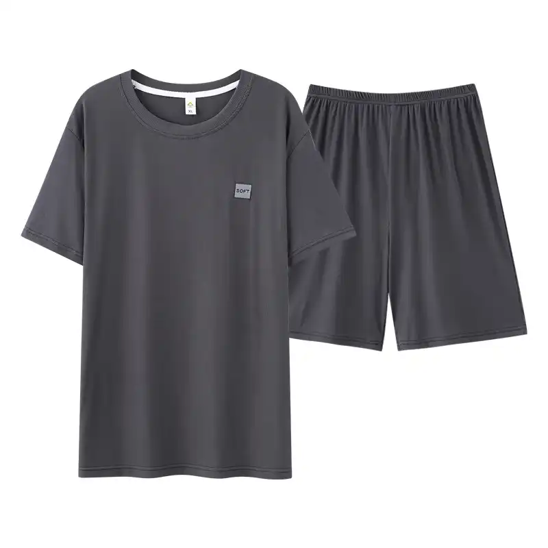 Black-gray pajama set for men