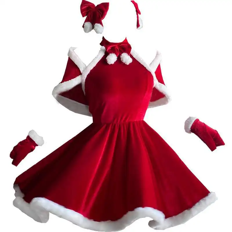 Sexy Christmas Halloween costume with a cape