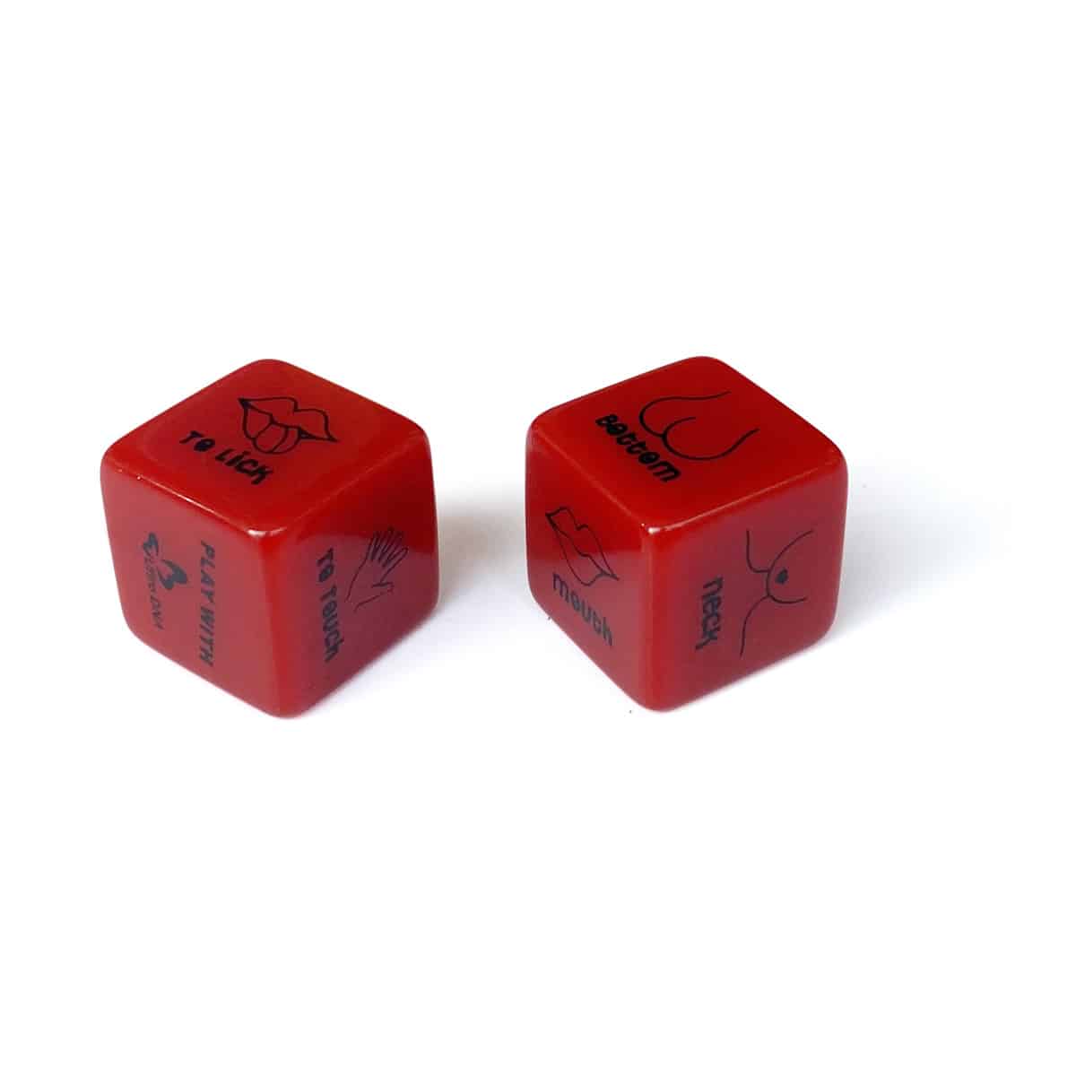 Red erotic game dice