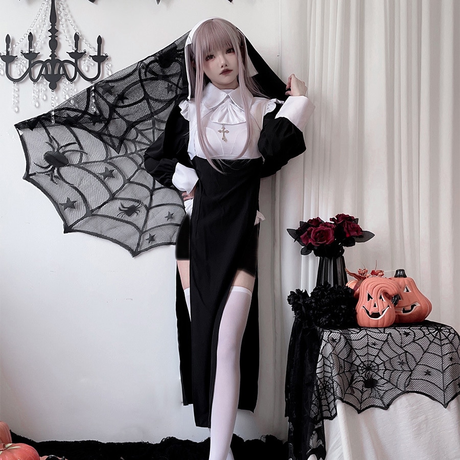 Black sexy nun costume