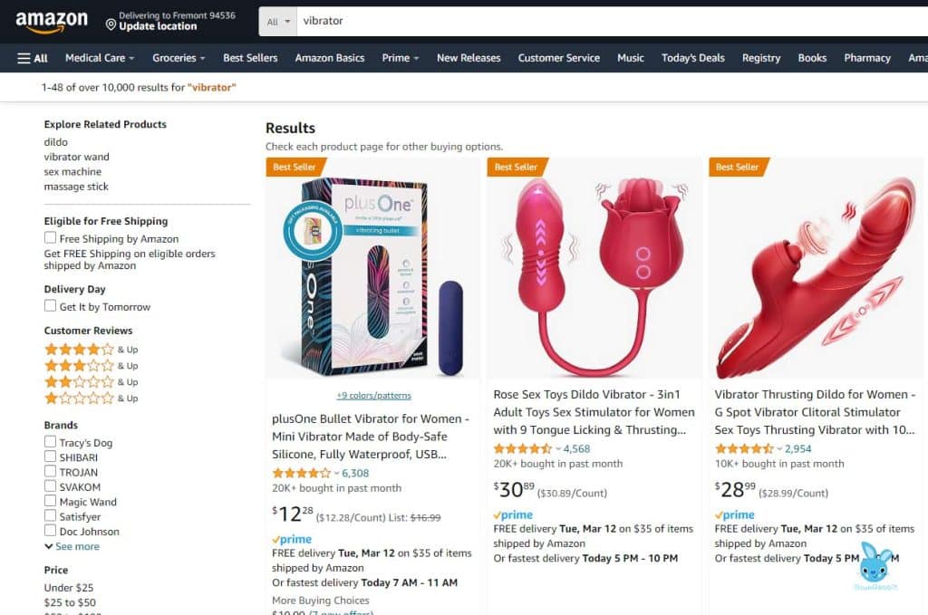 Sex toys on Amazon