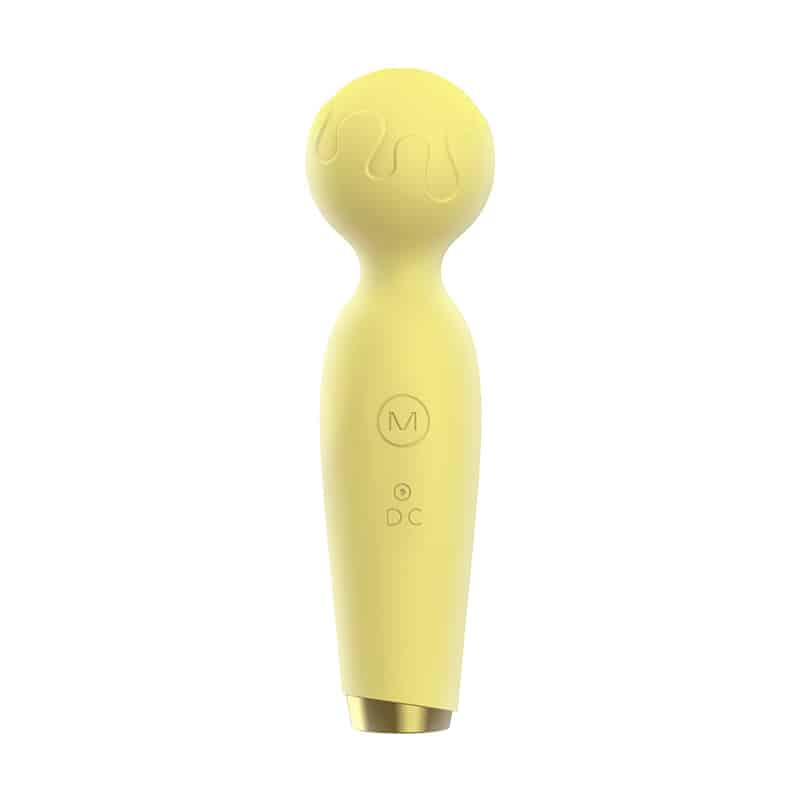 Yellow rechargeable lovely wands vibrator
