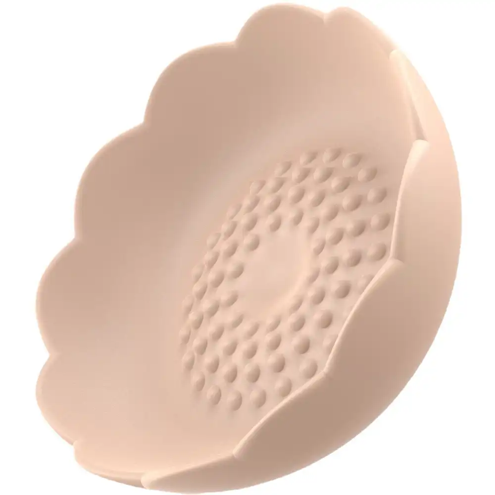 Skin color flower vibratory massage nipple stimulator