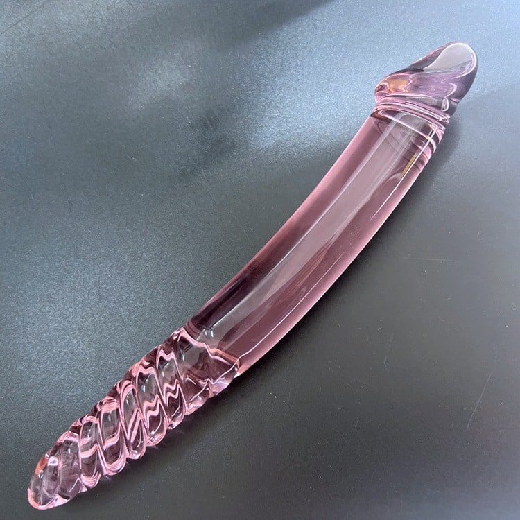 Curved Double Sided Glass Dildo