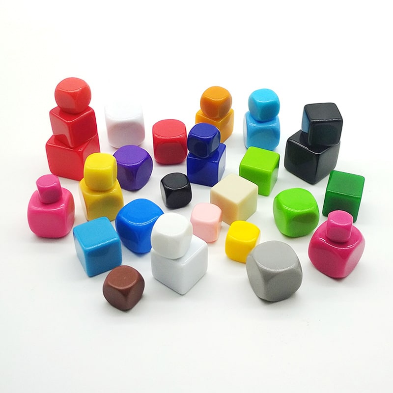 Colorful blank dice