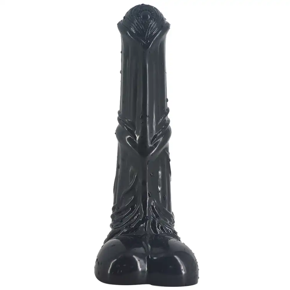 Black horse dildo for gay
