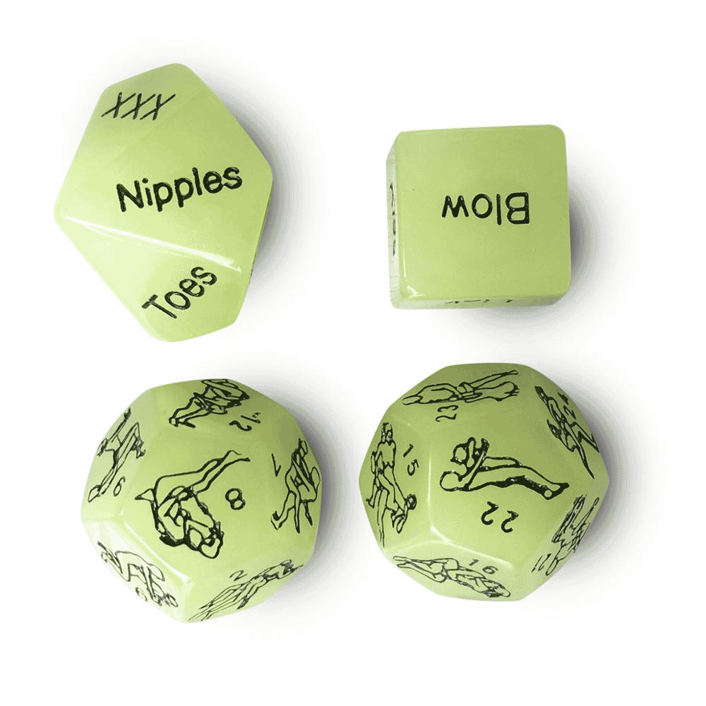 Glow in dark sex dice