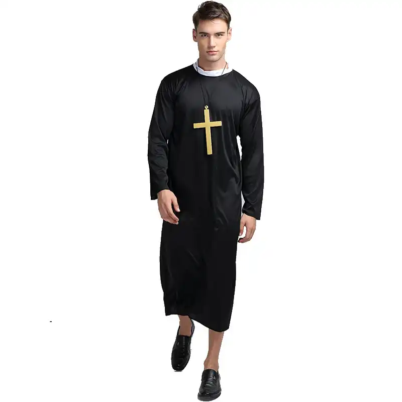 Black sexy nun costume for men