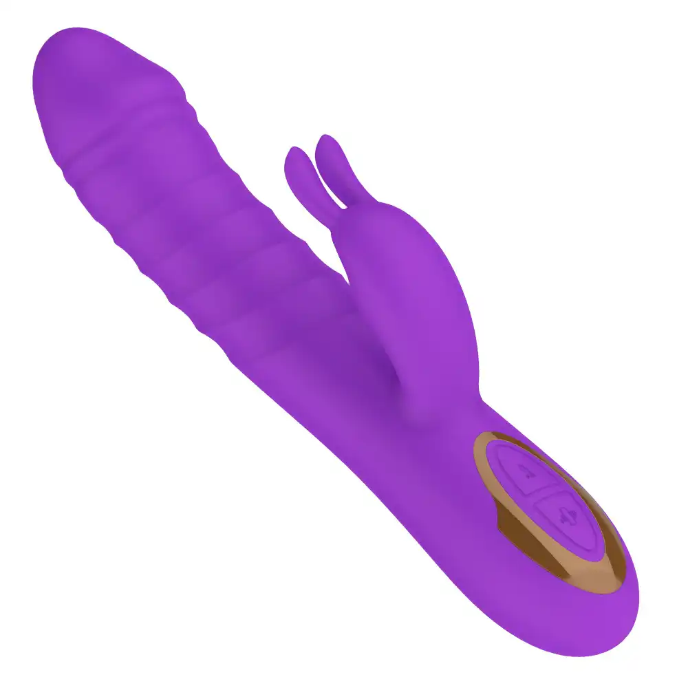 Purple thrusting rabbit vibrator for women