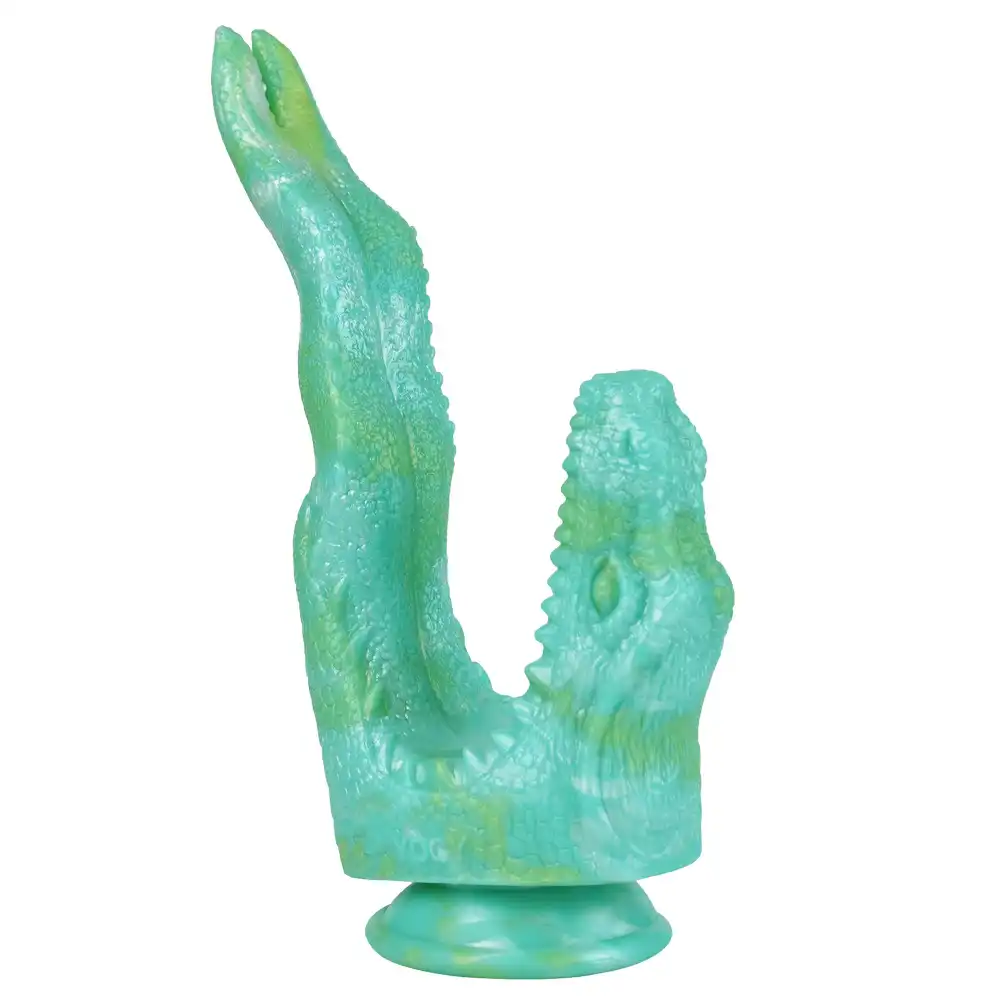 Cyan Dragon Tongue Dildo