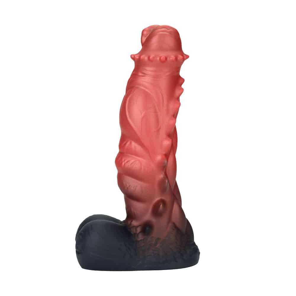 Gradient Liquid Silicone Big Thick Dildo with Muscle Monster Design JJ-600