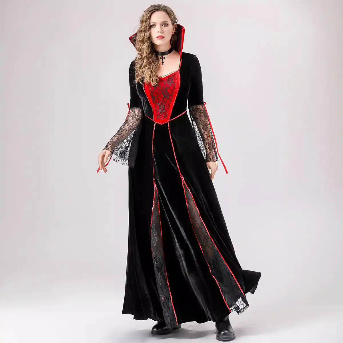 Plus size sexy princess costume with a collar